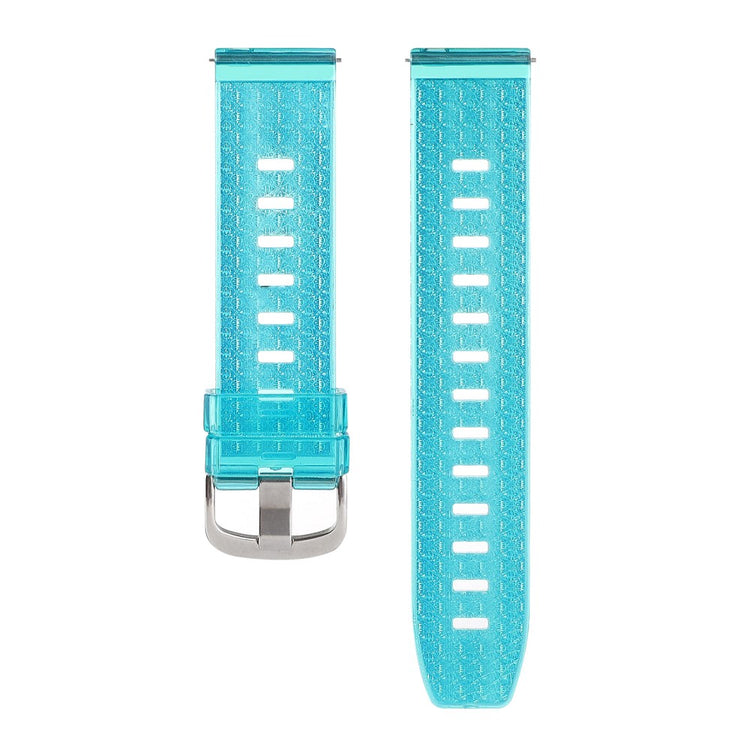 20mm silicone strap for Garmin / Honor / Huawei / Samsung watch - Bright Transparent Blue#serie_5