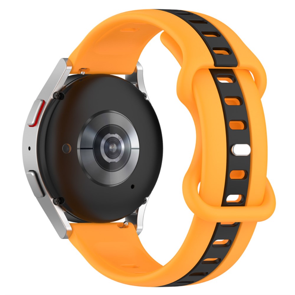 22mm Universal dual-color silicone watch strap - Yellow / Black#serie_5