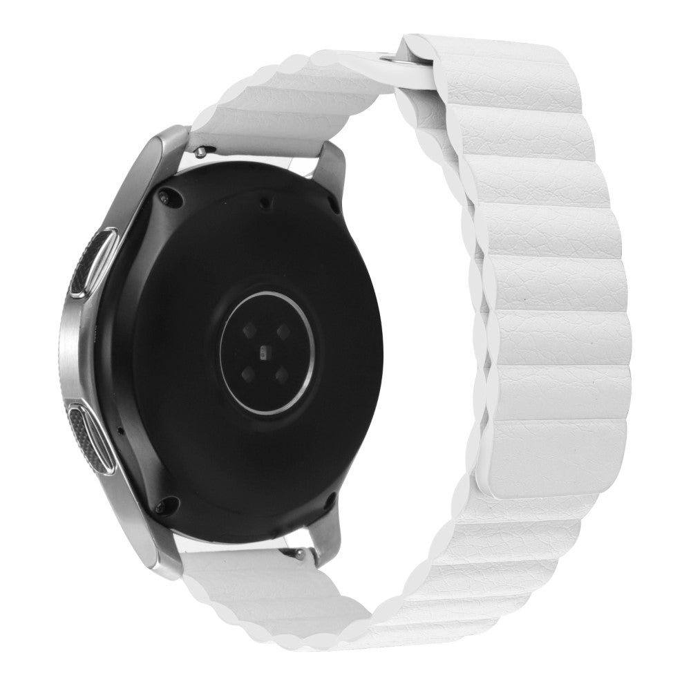 20mm Universal genuine leather watch strap - White#serie_3