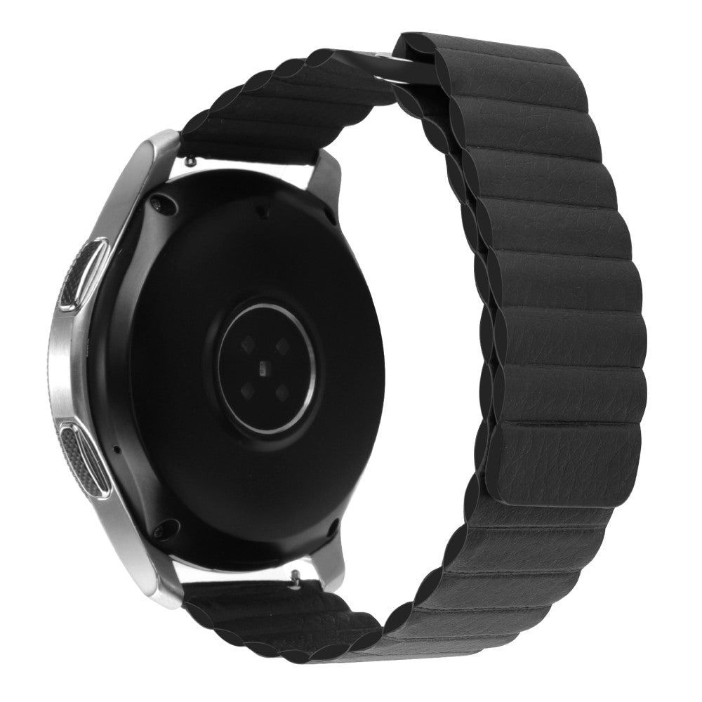 20mm Universal genuine leather watch strap - Black#serie_4