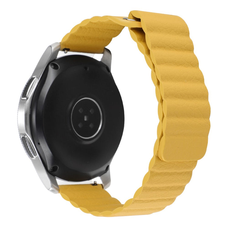 20mm Universal genuine leather watch strap - Yellow#serie_7