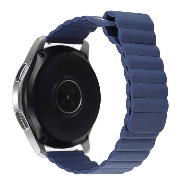 22mm Universal genuine leather watch strap - Midnight Blue#serie_12