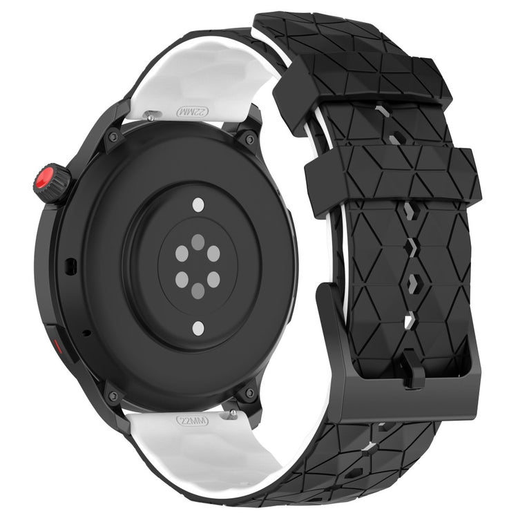 20mm Universal dual color football pattern style strap - Black / White#serie_1