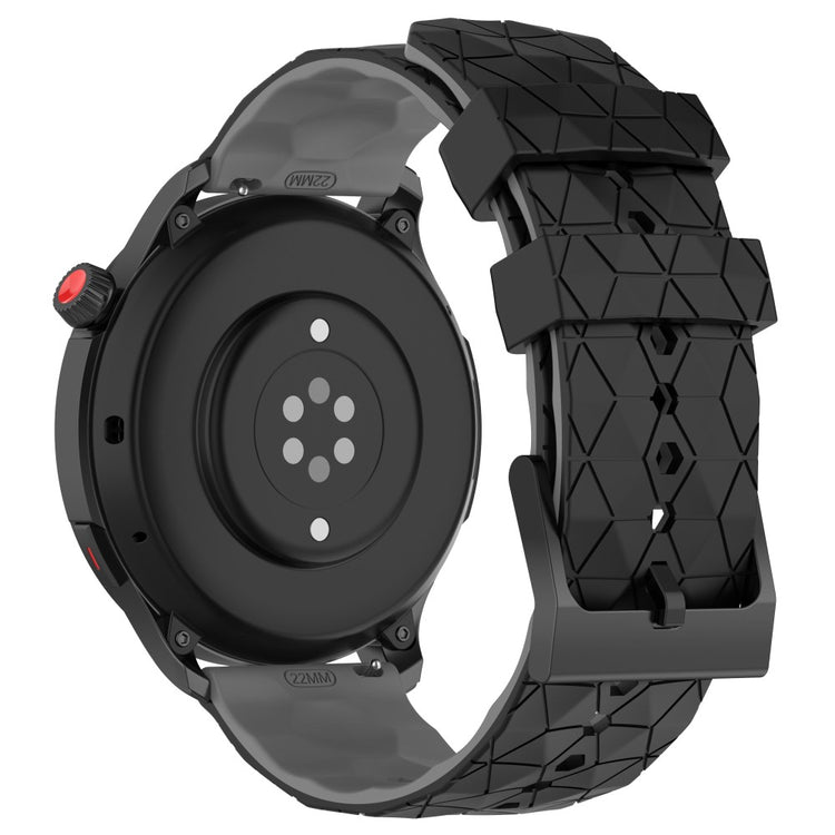 20mm Universal dual color football pattern style strap - Black / Grey#serie_2