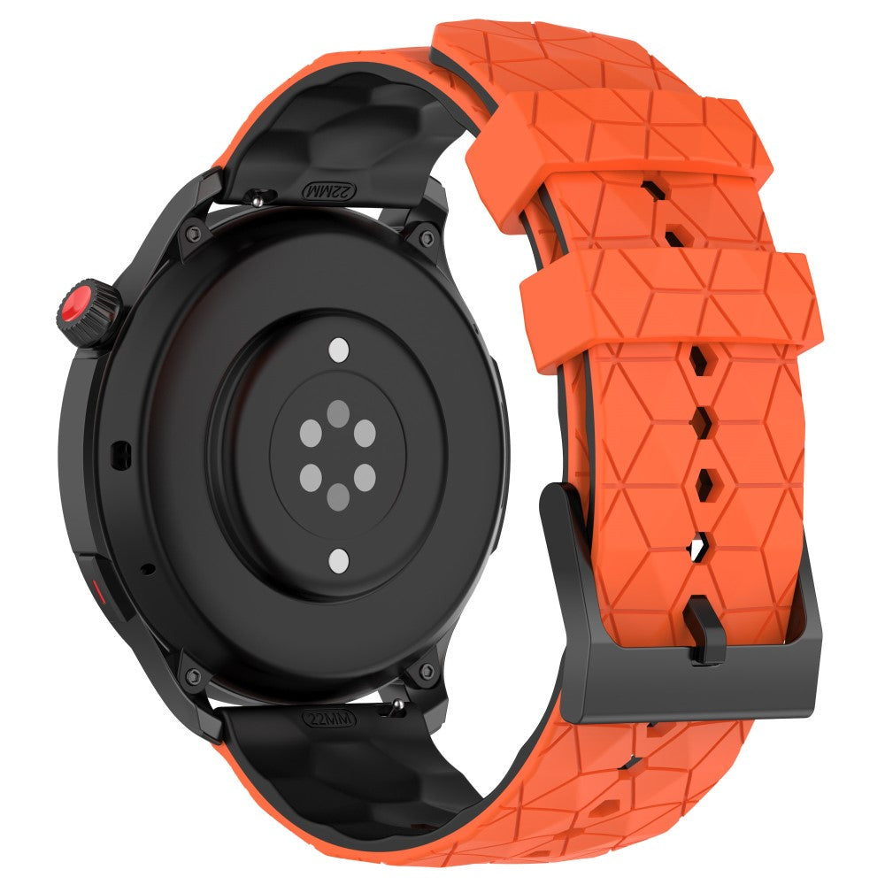 20mm Universal dual color football pattern style strap - Orange / Black#serie_4