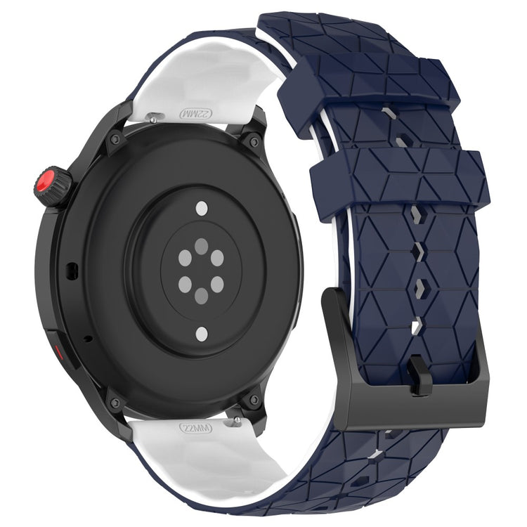 22mm Universal dual color football pattern style strap - Midnight Blue / White#serie_10