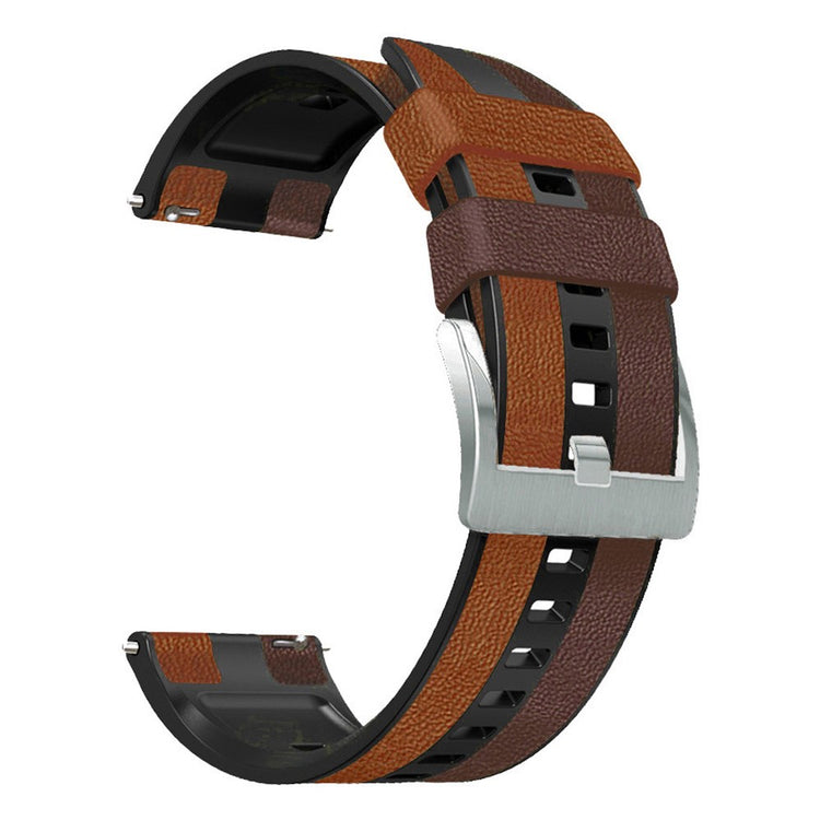 22mm Universal triple color style silicone strap - Brown / Black#serie_2