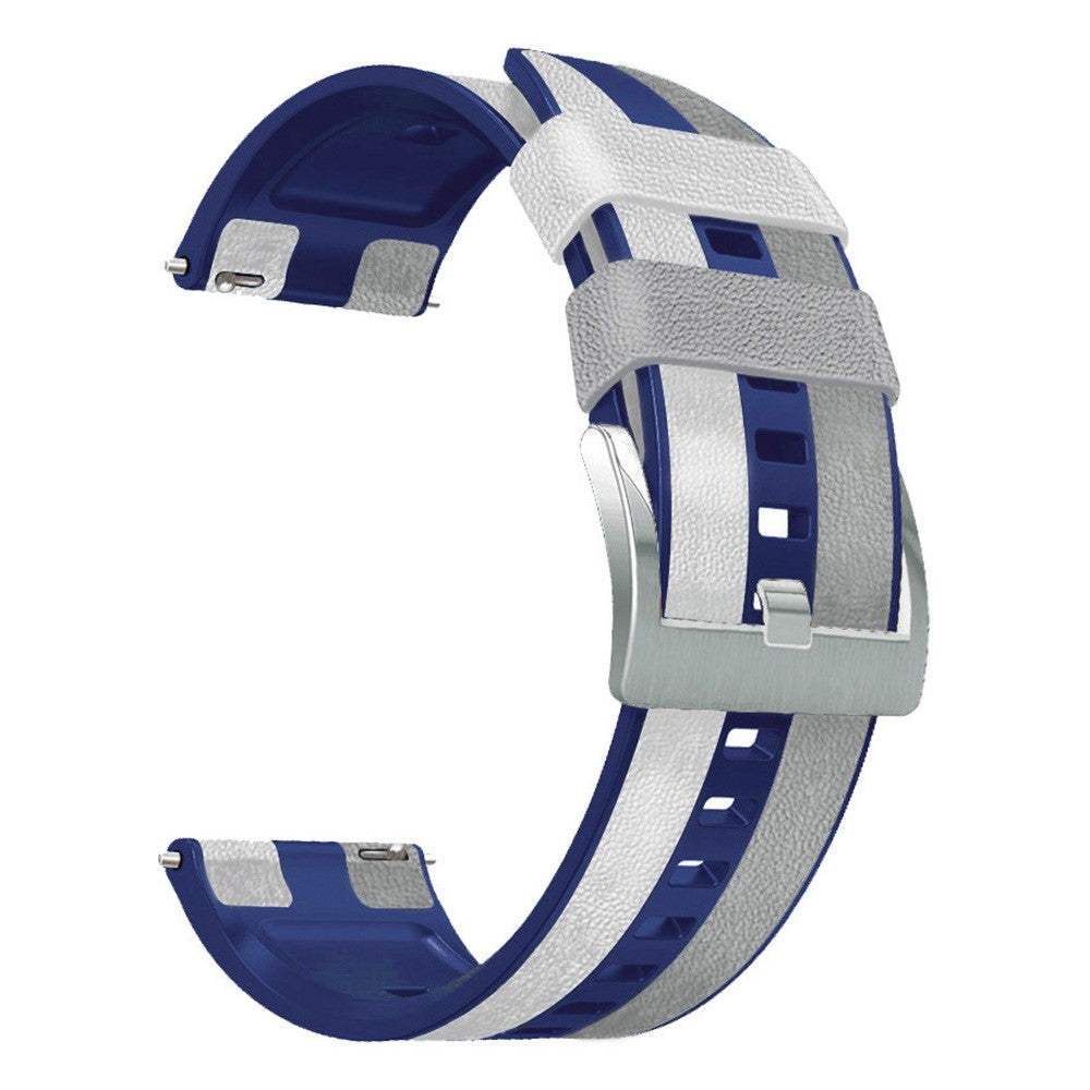 22mm Universal triple color style silicone strap - Grey / Blue / White#serie_4