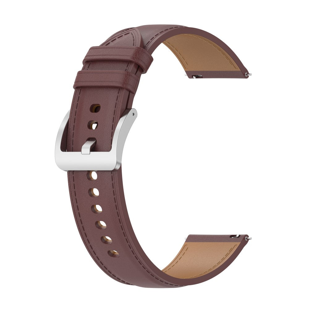 20mm Cowhide leather strap for Samsung / Garmin / Amazfit - Dark Brown#serie_5
