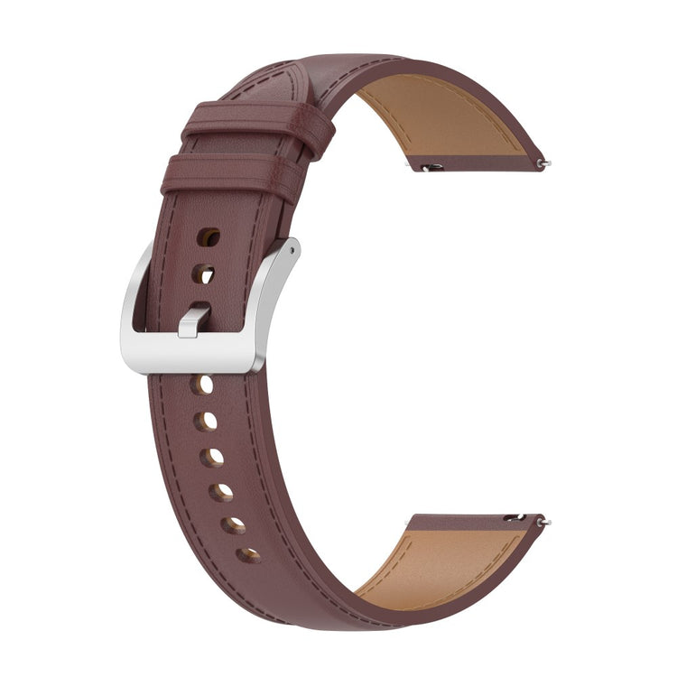 20mm Cowhide leather strap for Samsung / Garmin / Amazfit - Dark Brown#serie_5