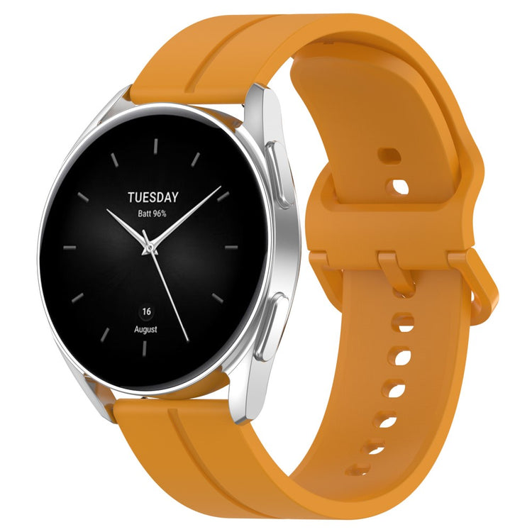 Meget Flot Silikone Universal Rem passer til Smartwatch - Gul#serie_5