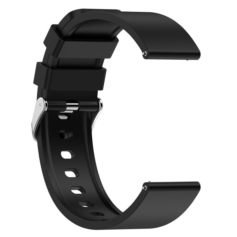 Meget Slidstærk Silikone Universal Rem passer til Smartwatch - Sort#serie_1
