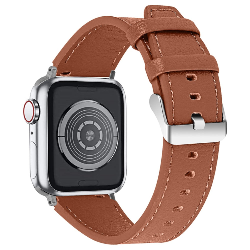 Meget skΓΈn Apple Watch Series 7 41mm Γgte lΓ¦der Rem - Brun#serie_1