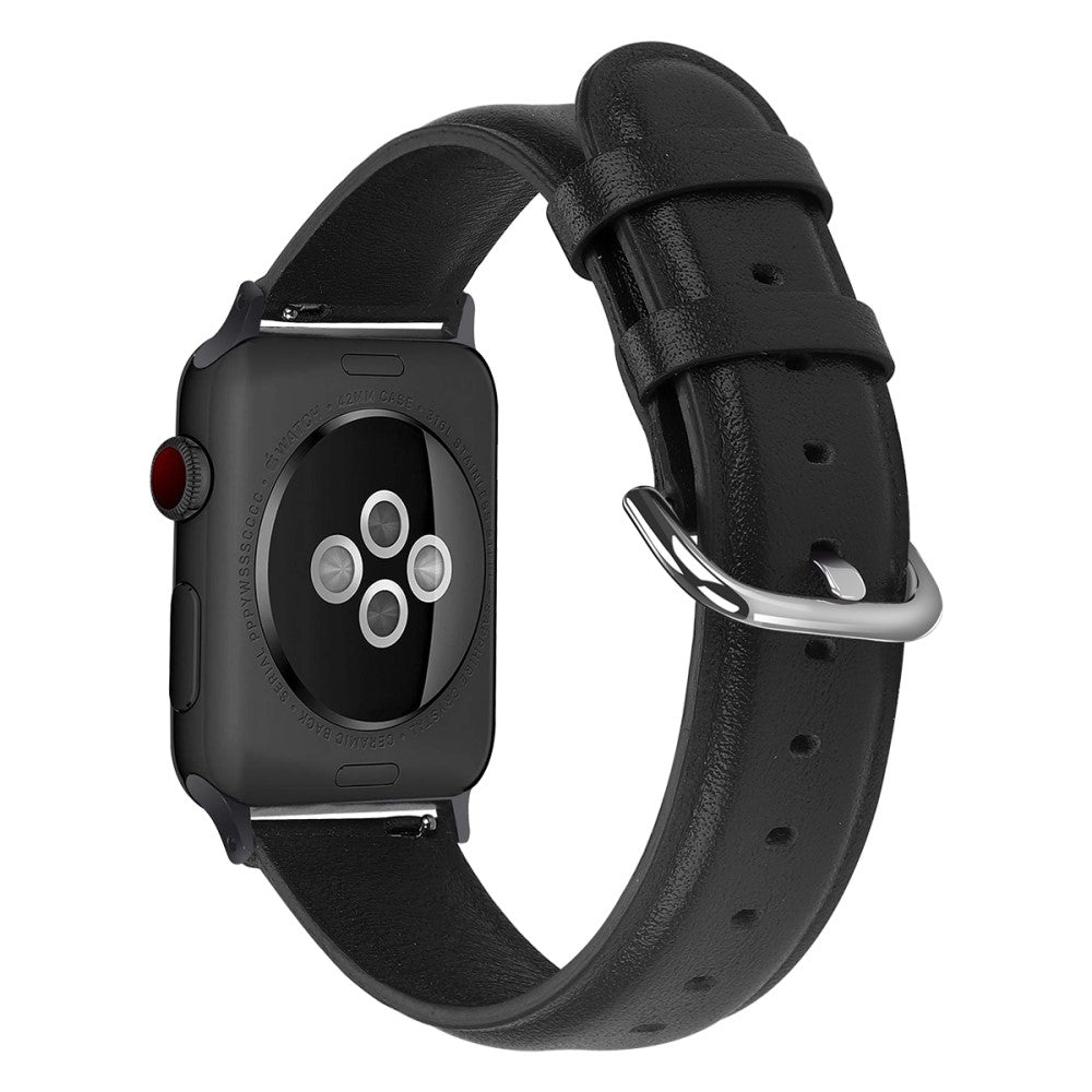 Eminent Apple Watch Series 7 41mm Γgte lΓ¦der Rem - Sort#serie_1