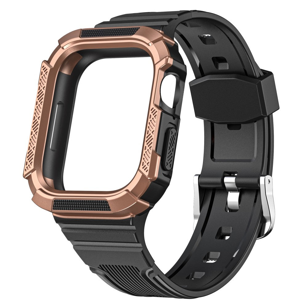 Mega kΓΈnt Apple Watch Series 7 41mm Plastik og Silikone Rem - Brun#serie_1