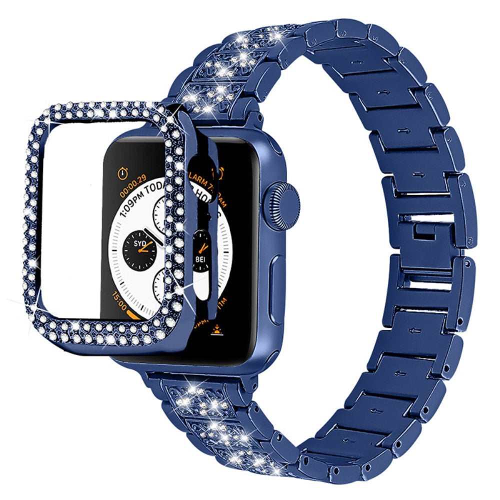 Apple Watch Series 7 41mm Metal Rem med Cover - BlΓ₯#serie_1