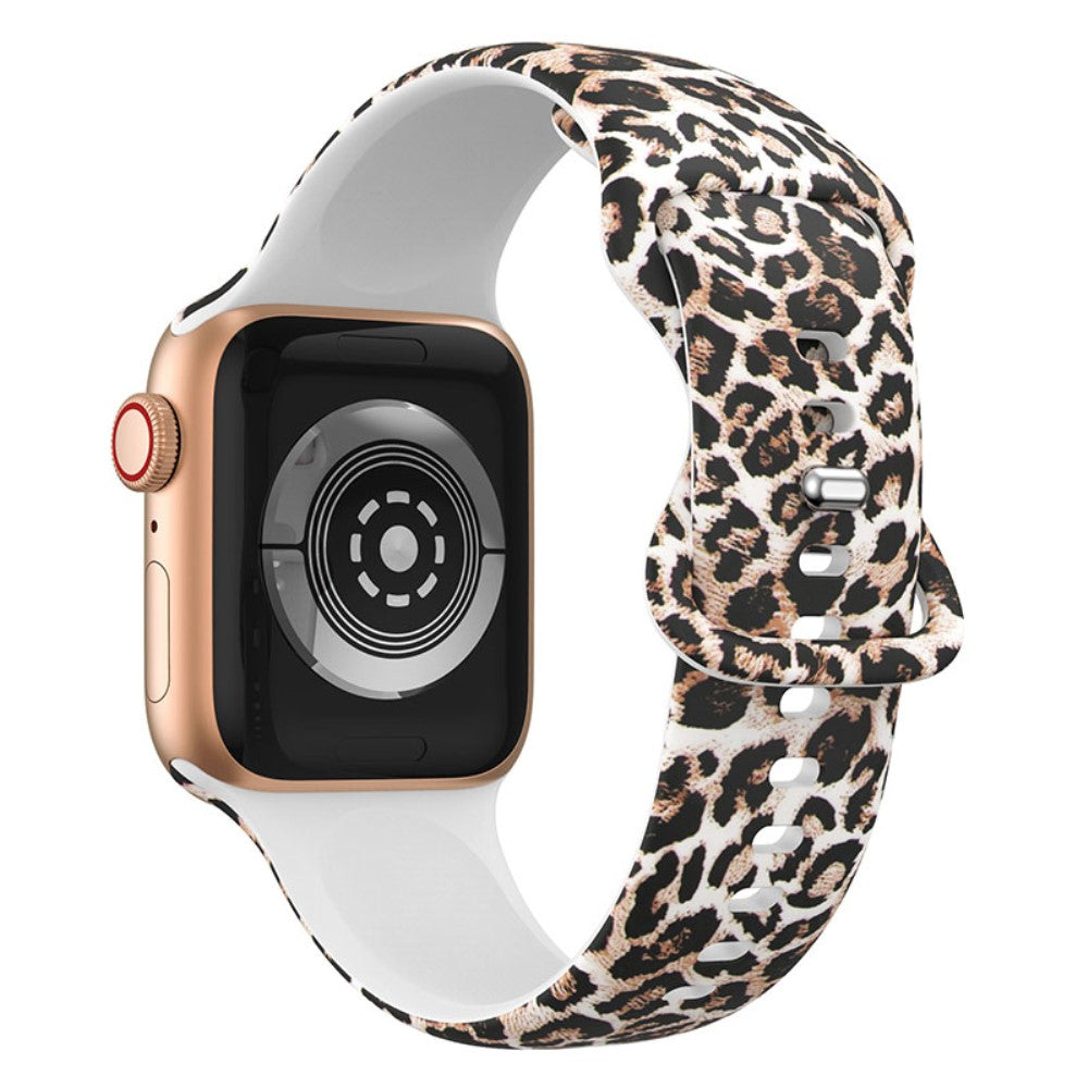Vildt skΓΈn Apple Watch Series 7 41mm Silikone Rem - Brun#serie_1