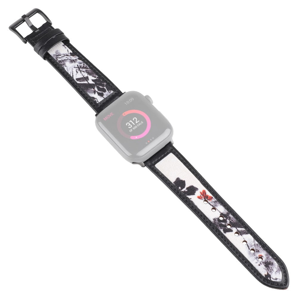 Helt vildt fed Apple Watch Series 7 41mm Γgte lΓ¦der Rem - Sort#serie_1