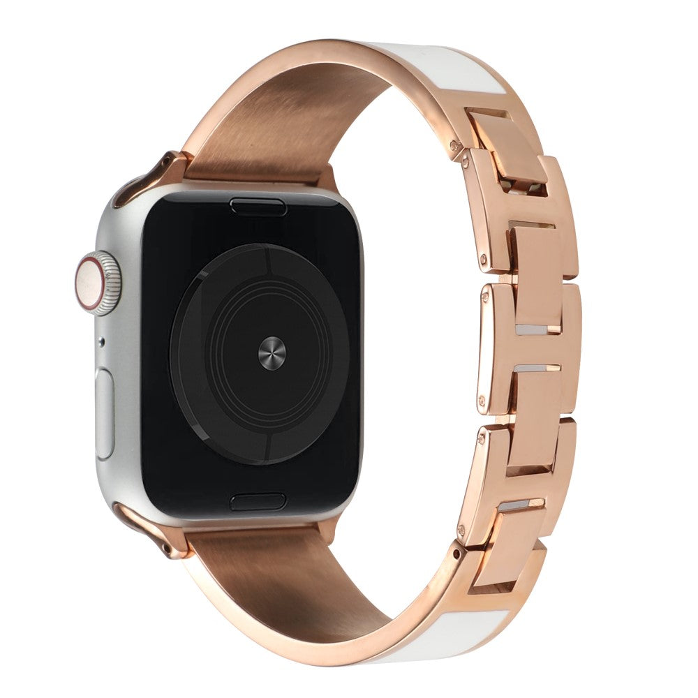 Super skΓΈn Apple Watch Series 7 41mm Metal Rem - Hvid#serie_1