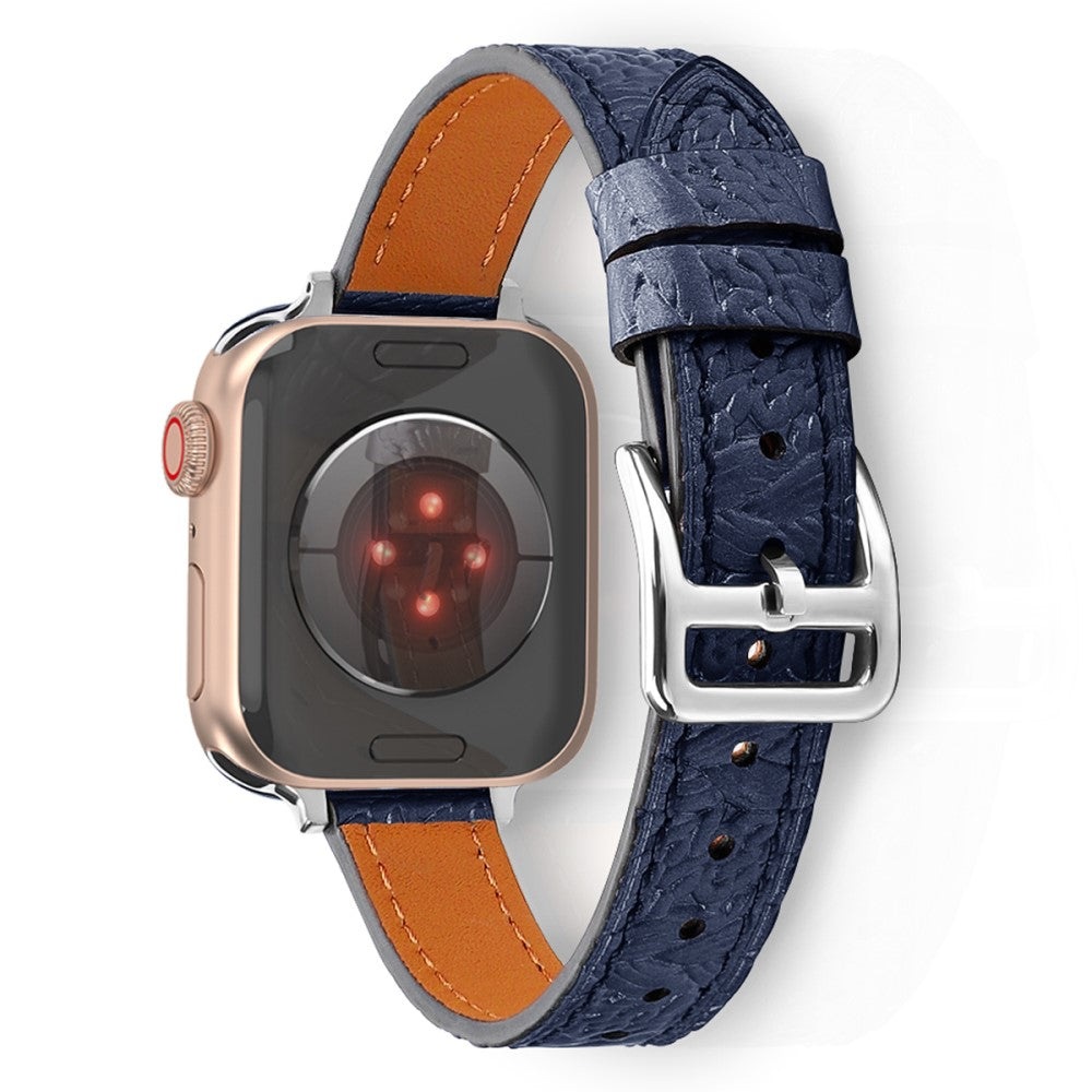 Vildt fed Apple Watch Series 7 41mm Γgte lΓ¦der Rem - BlΓ₯#serie_1