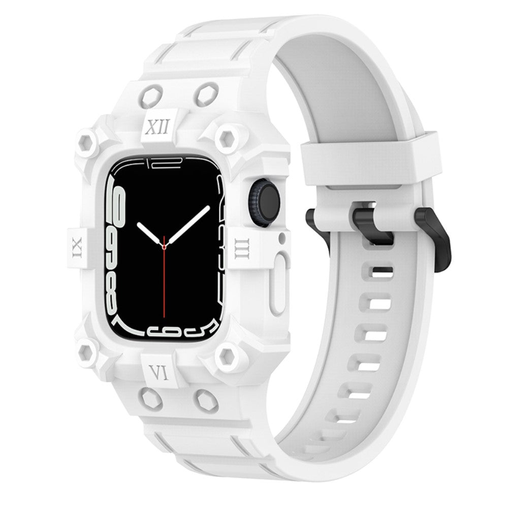 Super skΓΈn Apple Watch Series 7 41mm Silikone Rem - Hvid#serie_1