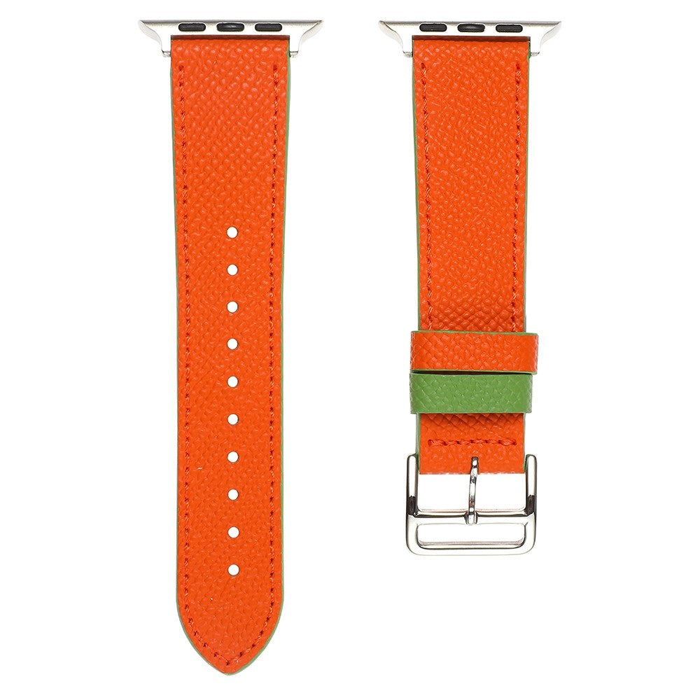 Meget pΓ¦nt Apple Watch Series 7 41mm Γgte lΓ¦der Rem - Orange#serie_1