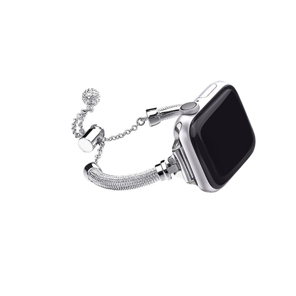Solid Apple Watch Series 7 41mm Metal og Rhinsten Rem - SΓΈlv#serie_262