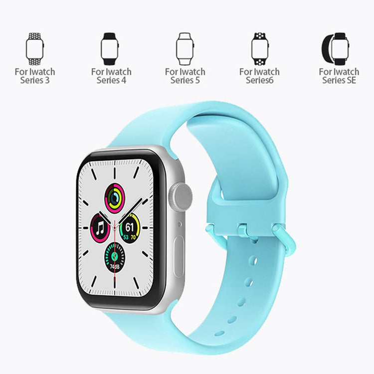 Rigtigt fed Universal Apple Silikone Urrem - Sølv#serie_10