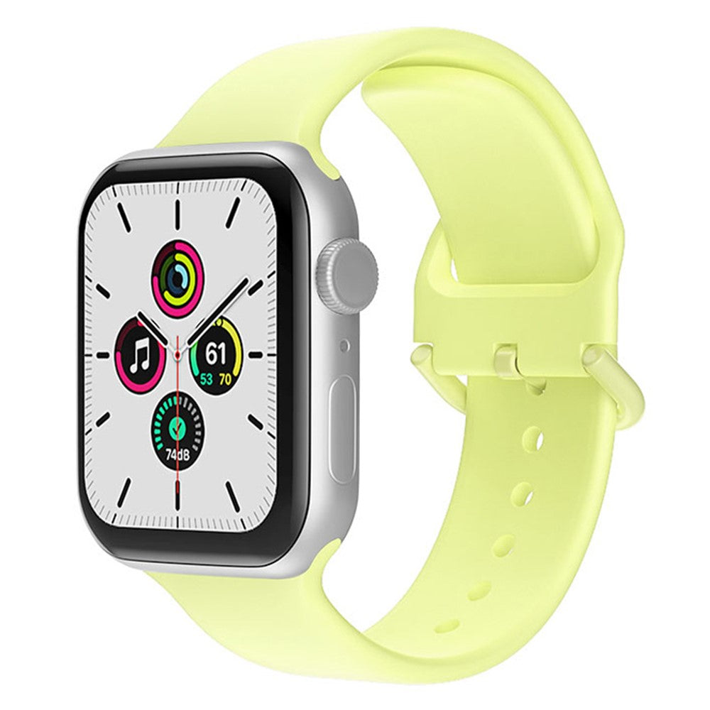 Rigtigt fed Universal Apple Silikone Urrem - Gul#serie_11