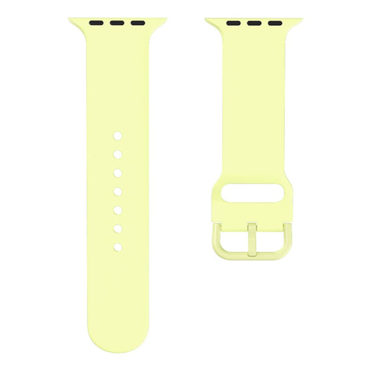 Rigtigt fed Universal Apple Silikone Urrem - Gul#serie_11