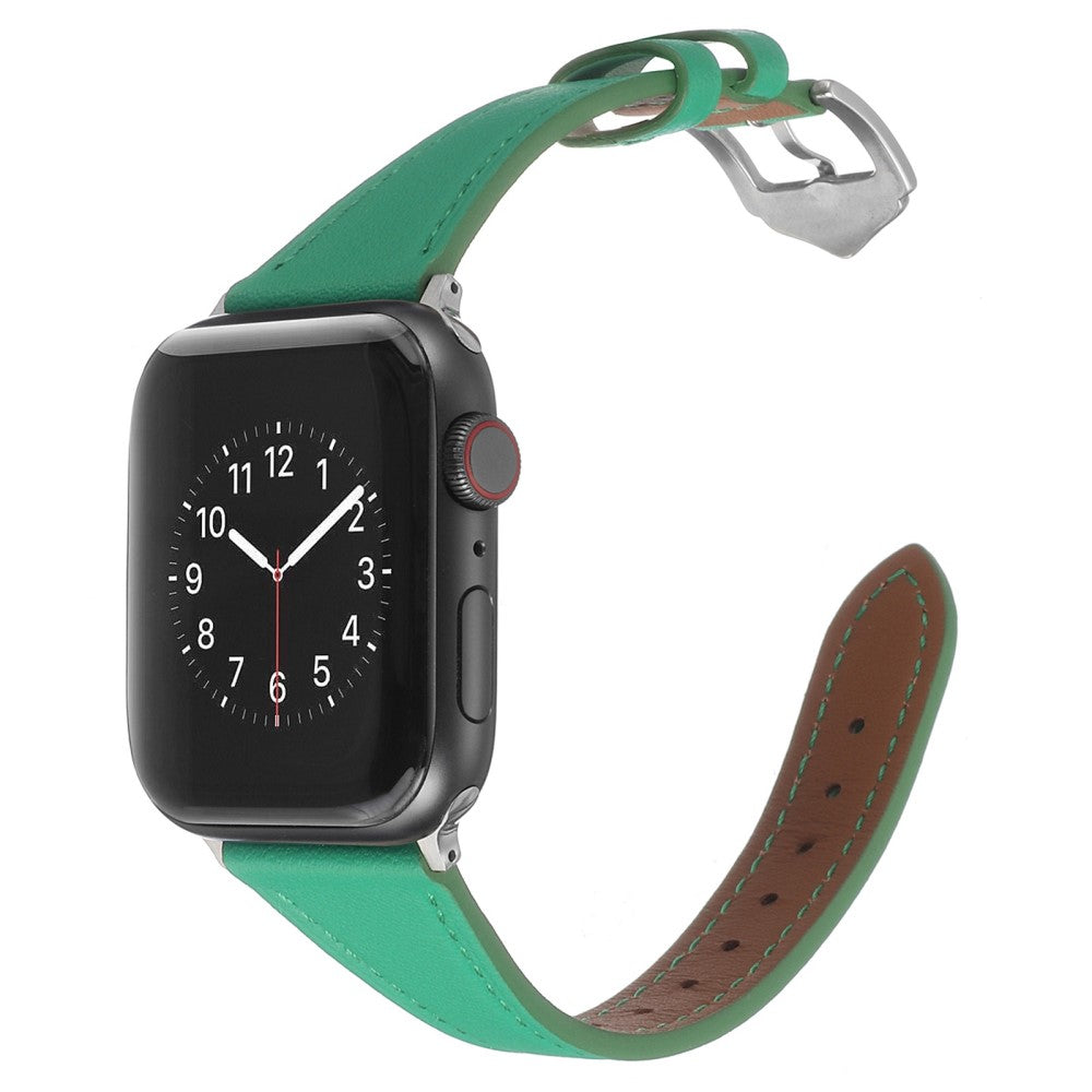 Flot Universal Apple Ægte læder Urrem - Grøn#serie_3