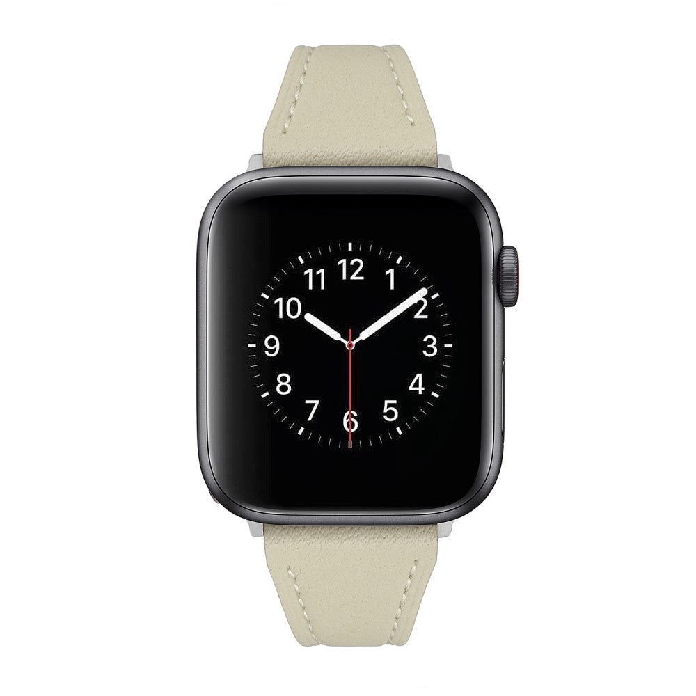 Flot Universal Apple Ægte læder Urrem - Beige#serie_4