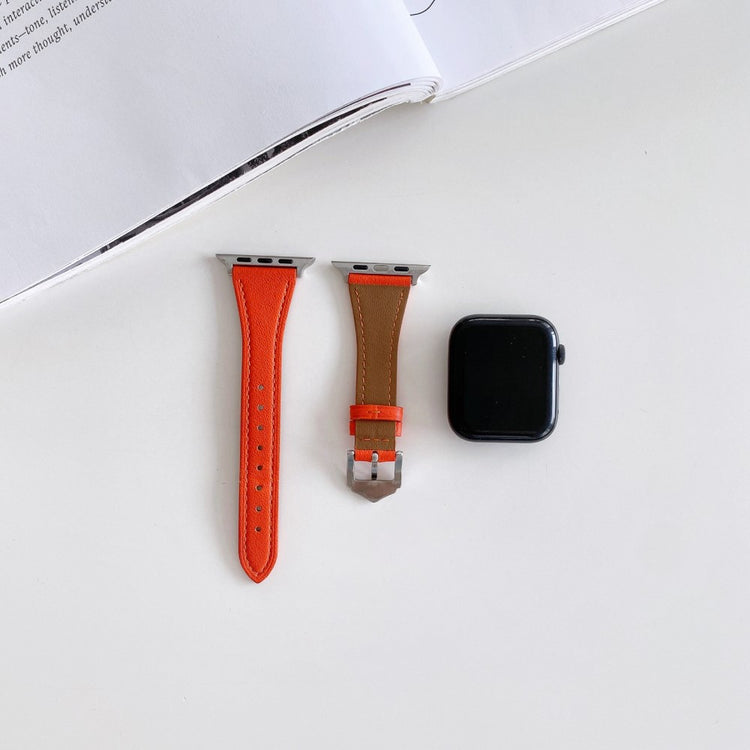 Flot Universal Apple Ægte læder Urrem - Beige#serie_4