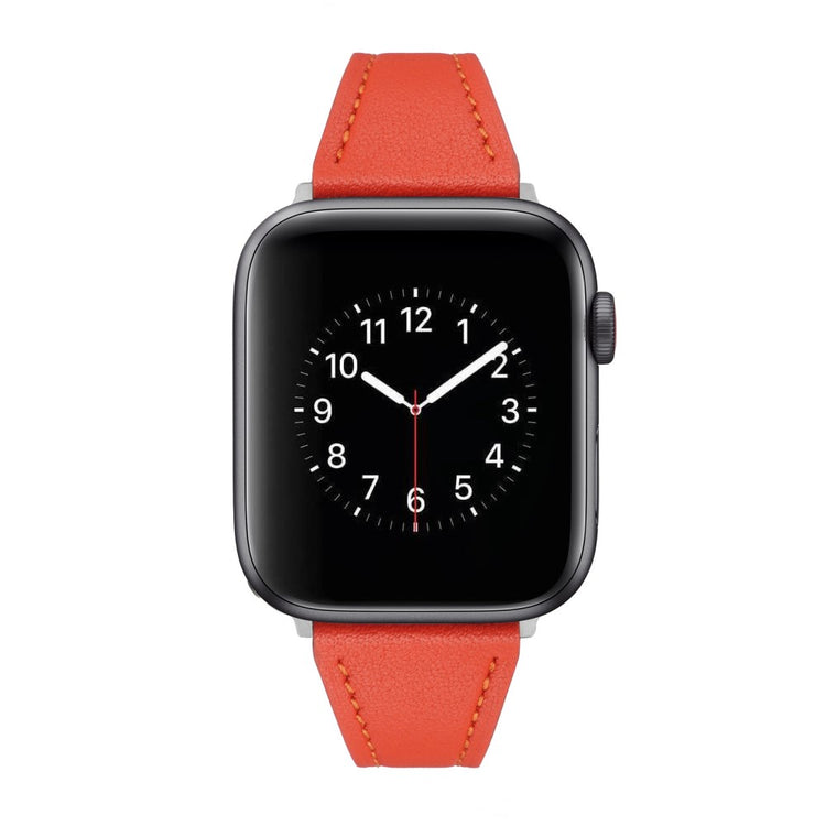 Flot Universal Apple Ægte læder Urrem - Orange#serie_5