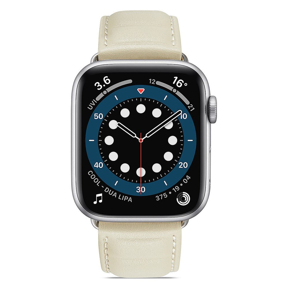 Godt Universal Apple Ægte læder Urrem - Beige#serie_6