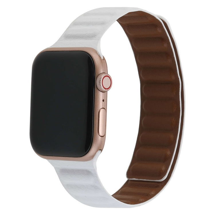 Helt vildt holdbart Universal Apple Ægte læder Urrem - Hvid#serie_2