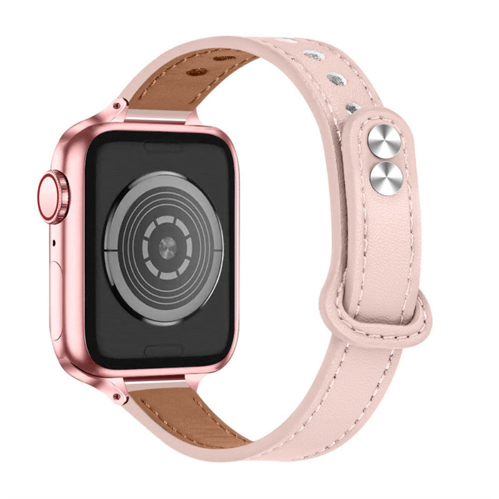 Rigtigt kønt Universal Apple Ægte læder Rem - Pink#serie_4