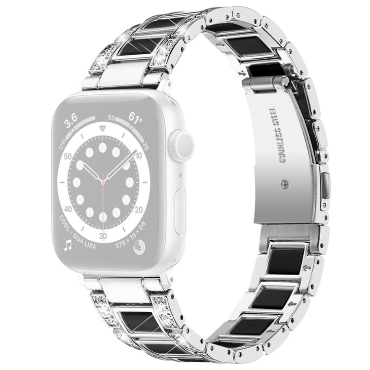 Slidstærk Universal Apple Metal og  Rhinsten Urrem - Sort#serie_2