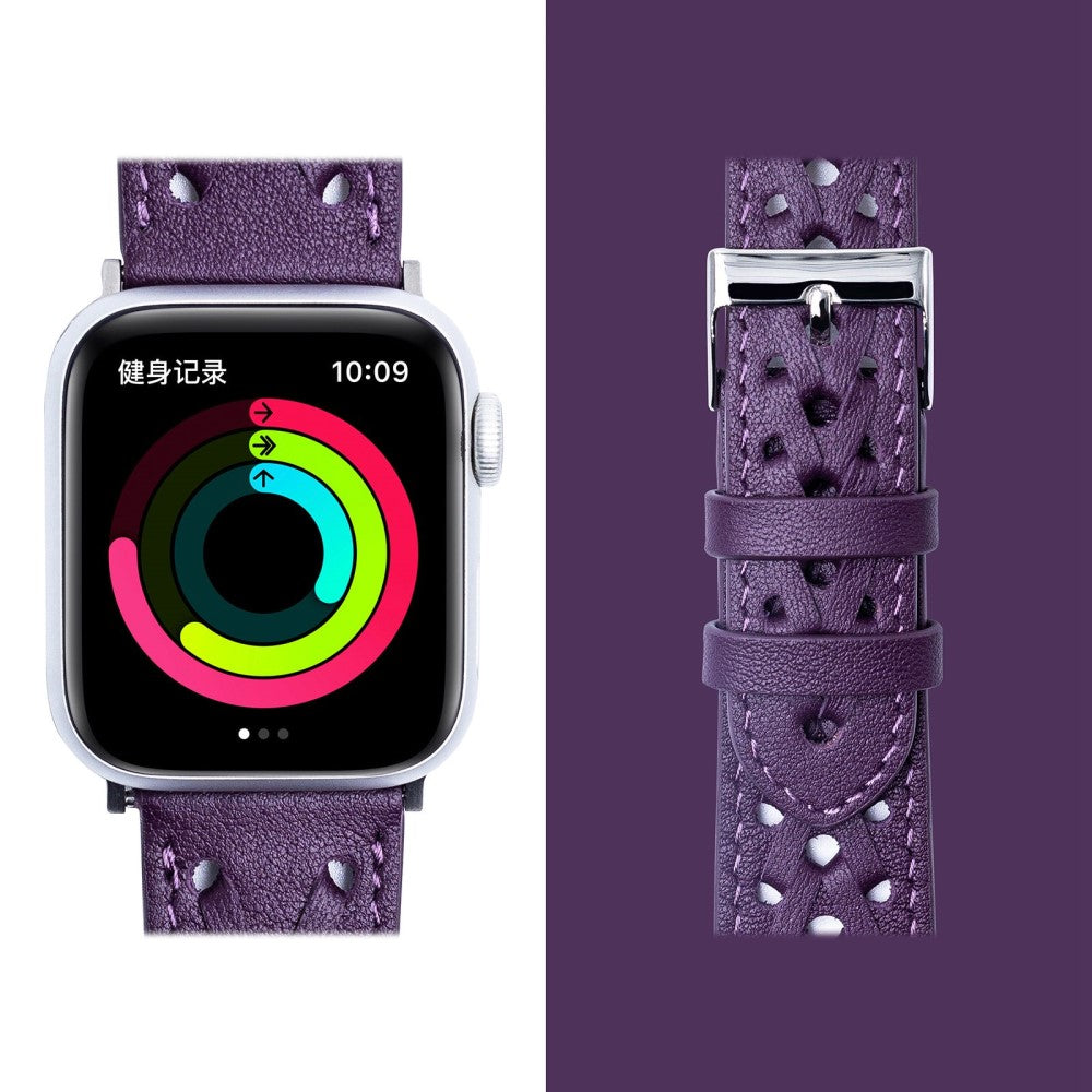 Holdbart Universal Apple Ægte læder Urrem - Lilla#serie_2