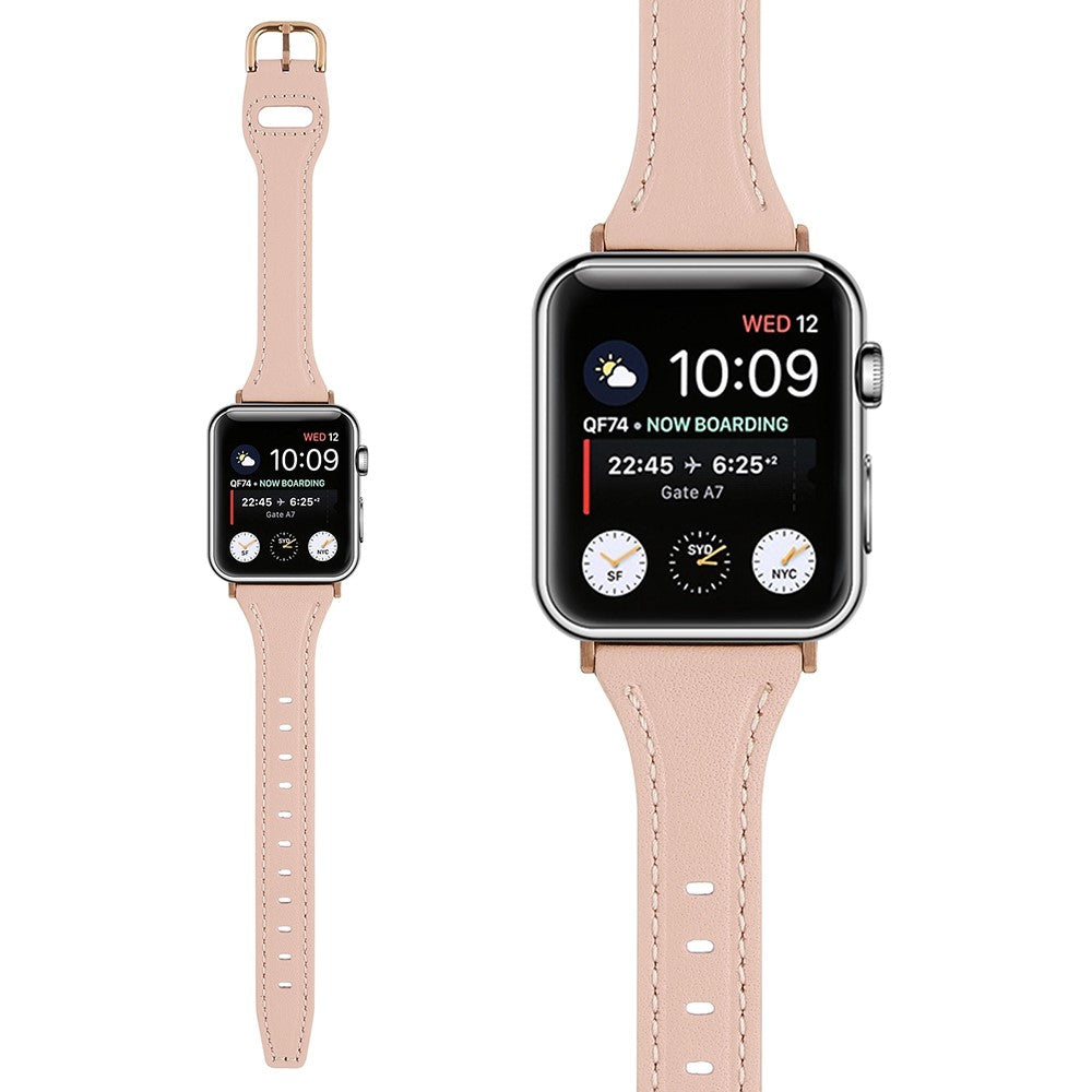 Rigtigt cool Universal Apple Ægte læder Urrem - Pink#serie_1