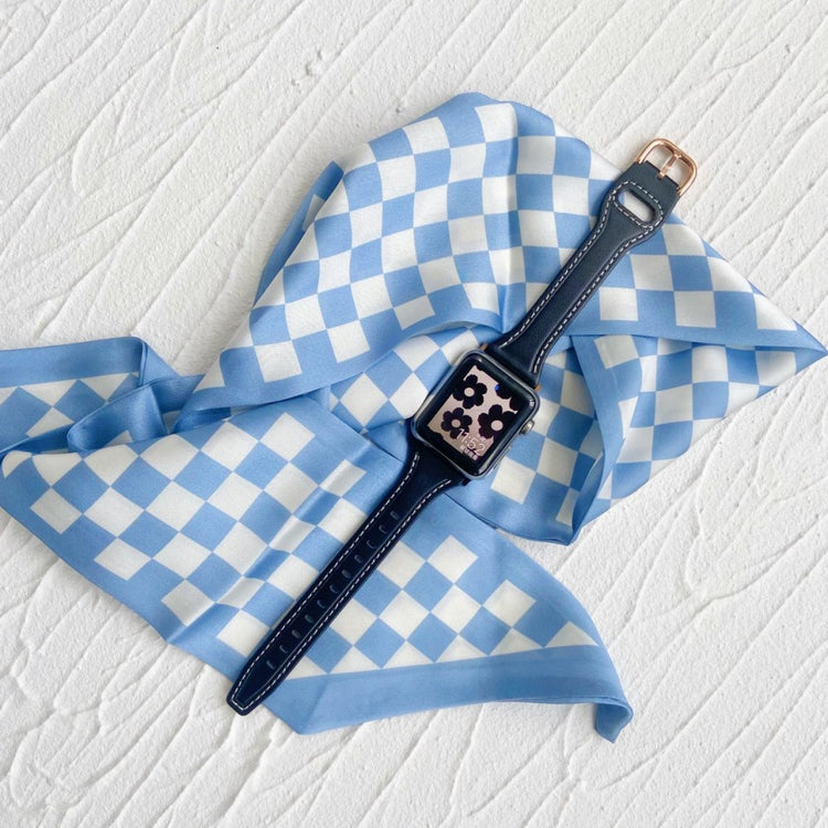 Rigtigt cool Universal Apple Ægte læder Urrem - Sort#serie_4