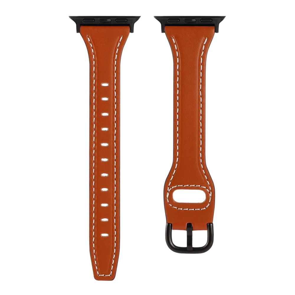 Rigtigt cool Universal Apple Ægte læder Urrem - Brun#serie_6