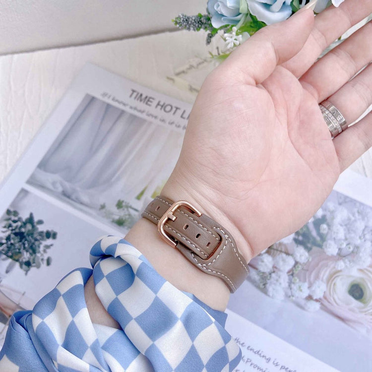 Rigtigt cool Universal Apple Ægte læder Urrem - Brun#serie_6