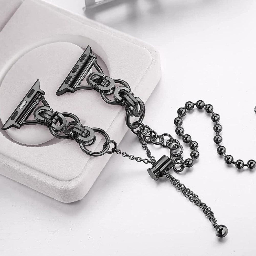 Meget holdbart Universal Apple Metal Urrem - Sort#serie_1