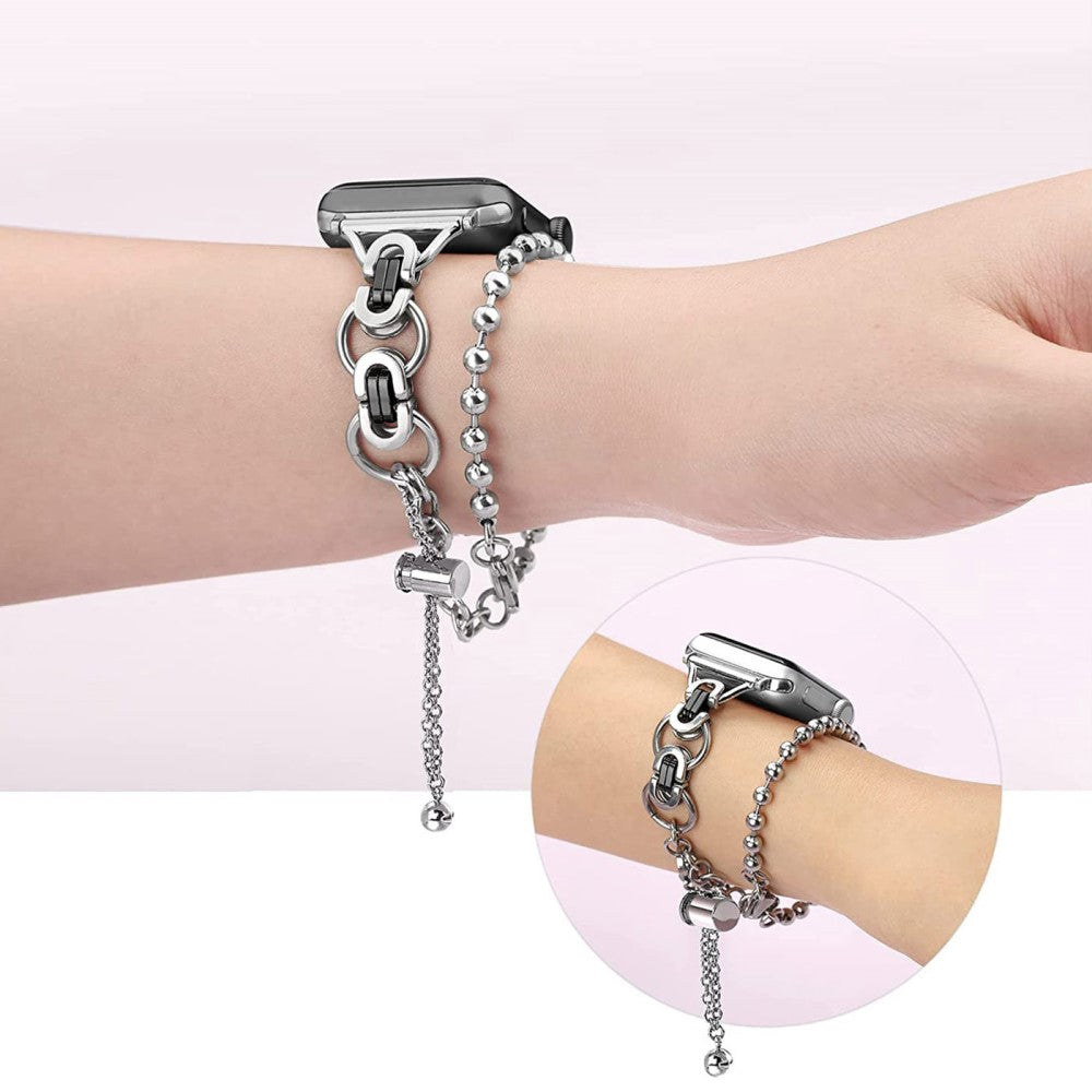 Meget holdbart Universal Apple Metal Urrem - Sort#serie_3