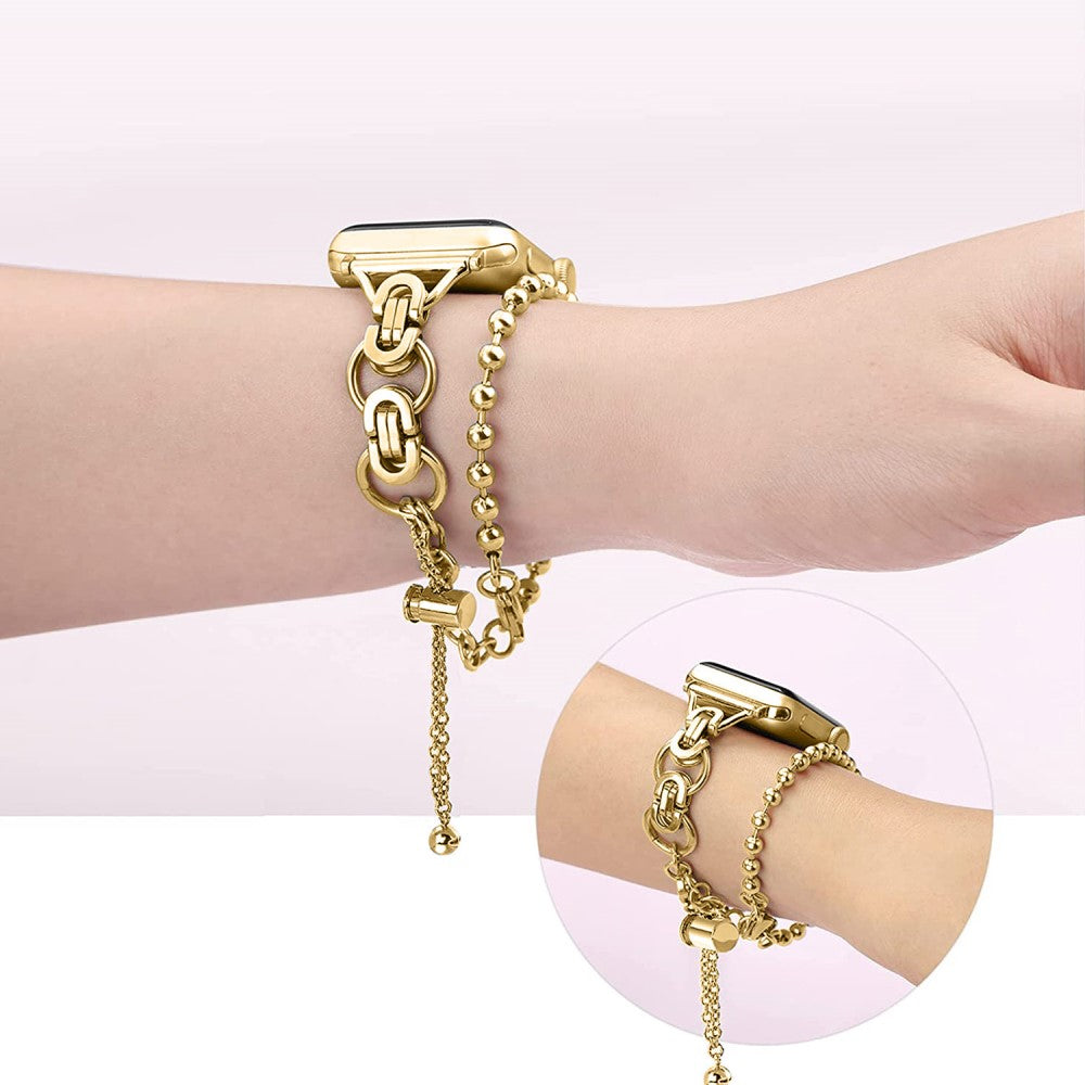 Meget holdbart Universal Apple Metal Urrem - Guld#serie_4