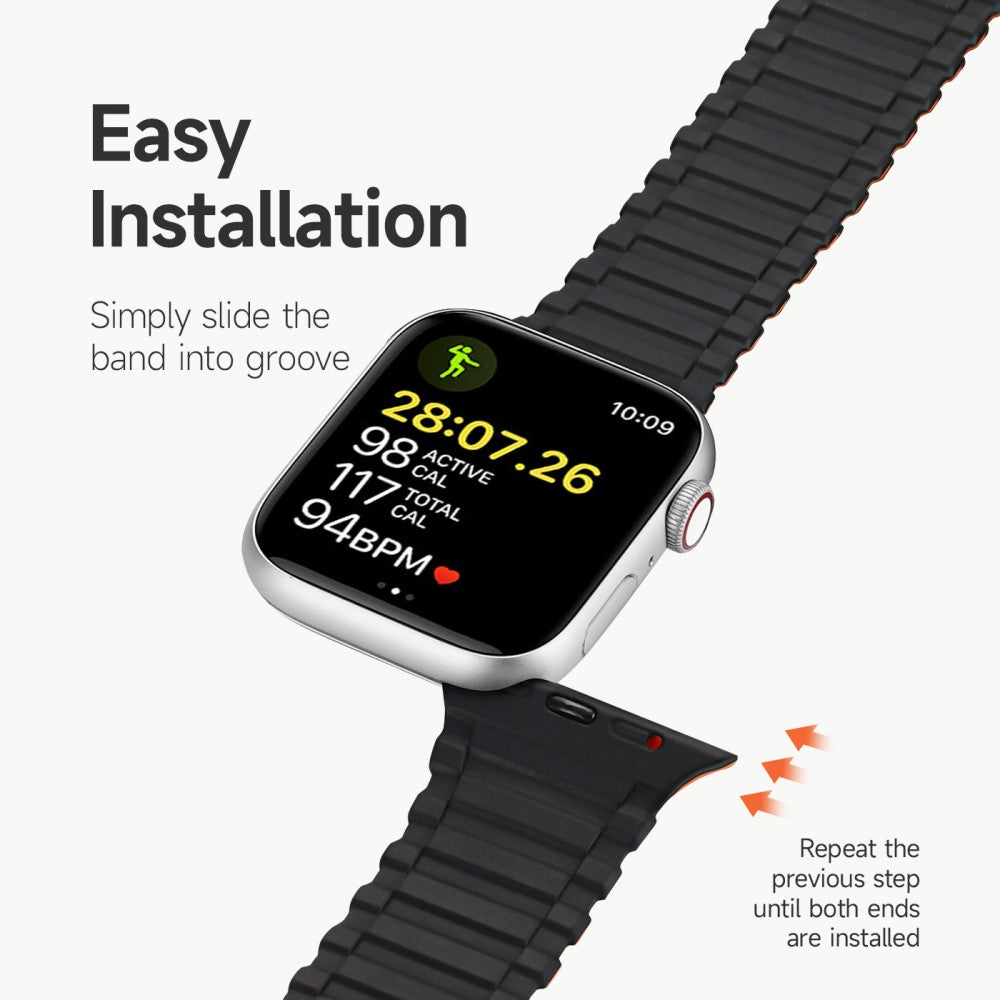 Tidsløst Universal Apple Silikone Rem - Orange#serie_1