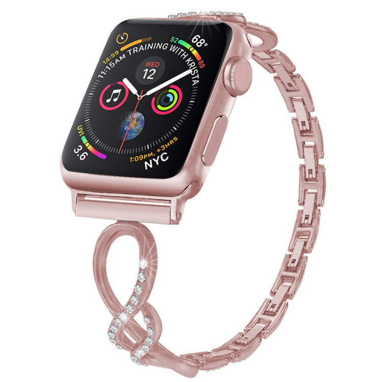 Helt vildt pænt Universal Apple Metal og Rhinsten Rem - Pink#serie_1