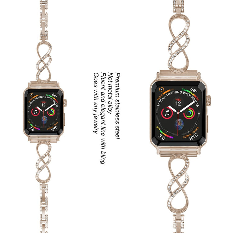 Helt vildt pænt Universal Apple Metal og Rhinsten Rem - Guld#serie_2