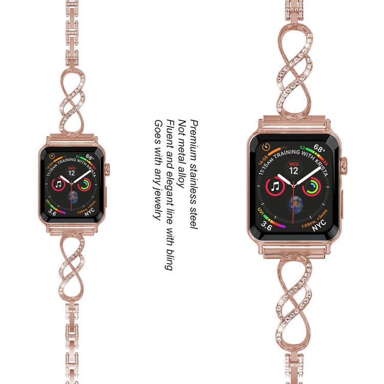 Helt vildt pænt Universal Apple Metal og Rhinsten Rem - Pink#serie_4